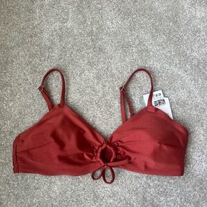 H&M burnt orange Bikini Top with Adjustable Straps.